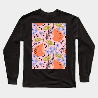 Flowers and Fruit pattern Long Sleeve T-Shirt